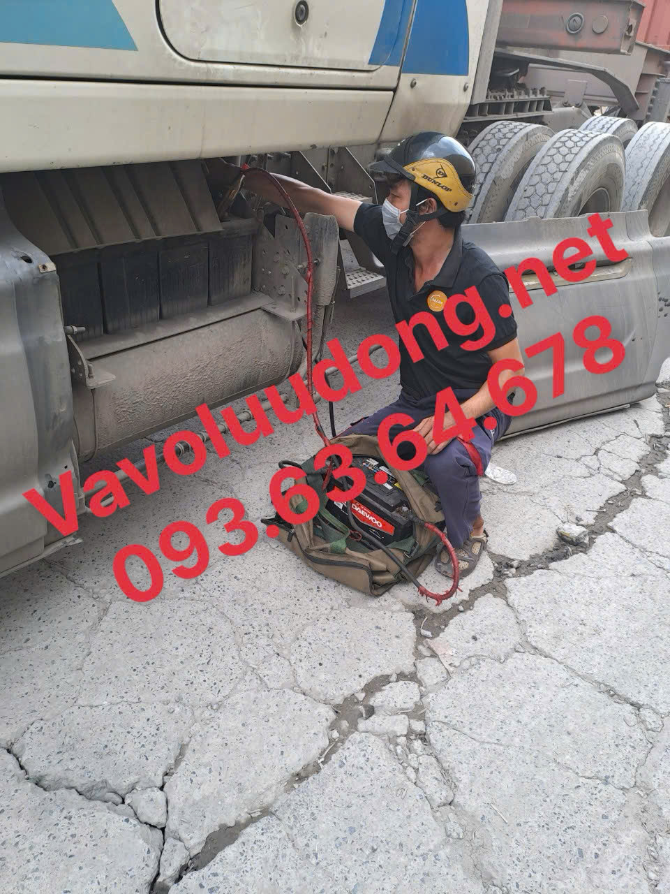 vá vỏ lưu động đường An Dương Vương